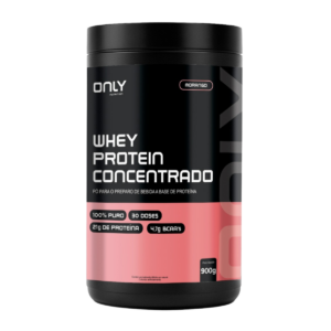 Whey Protein Concentrado 900g Only Nutrition Sabor Morango